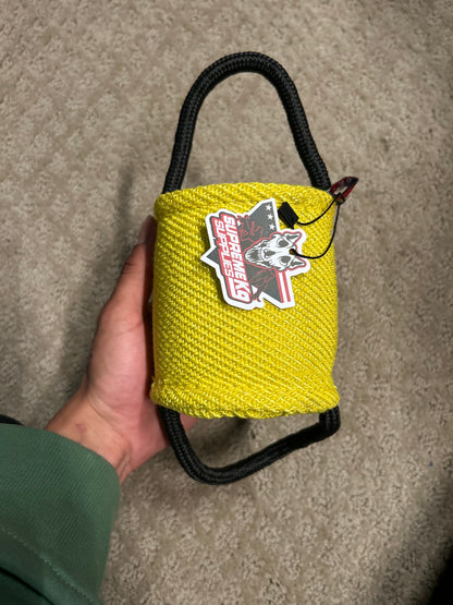 Small cylinder/barrel roll Pillow with 2 Tubular Handles