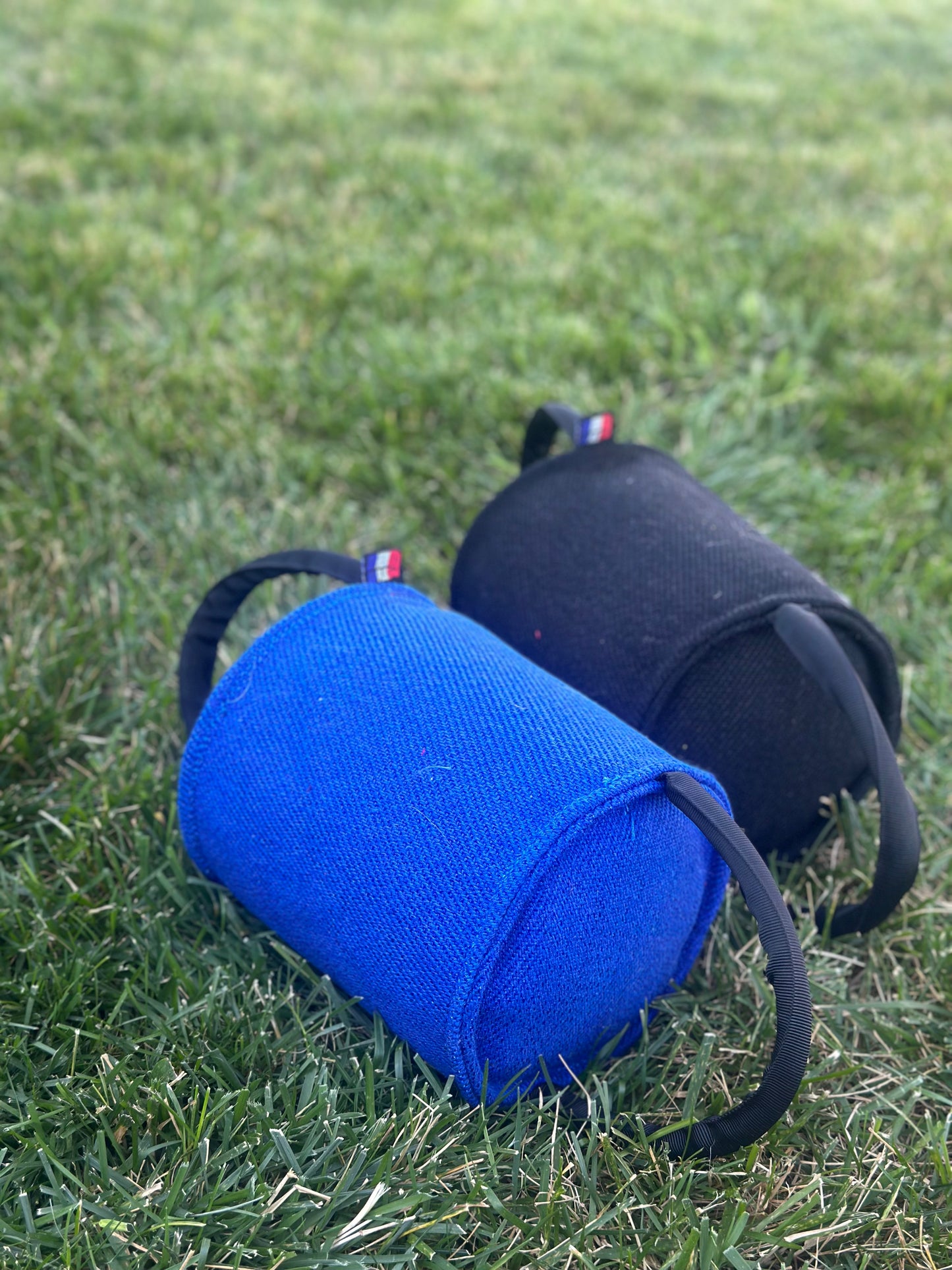 Large cylinder/barrel roll pillow tug with 2 Tubular Handles