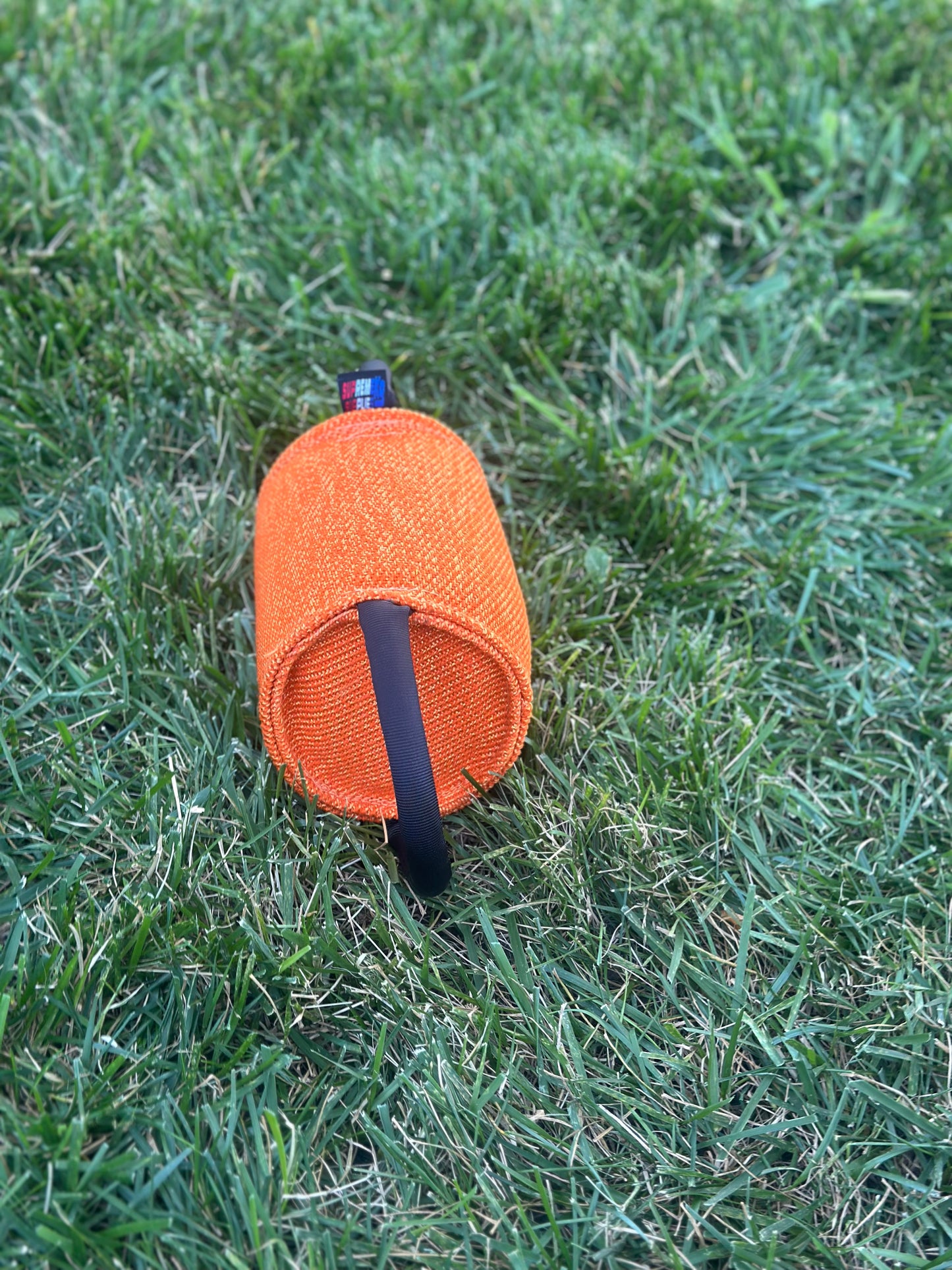 Medium cylinder/barrel roll Pillow Tug with 2 Tubular Handles