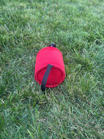 Medium cylinder/barrel roll Pillow Tug with 2 Tubular Handles